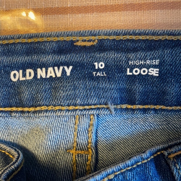 NWT OLD NAVY HIGH-RISE LOOSE JEANS 10 TALL - Picture 2 of 9